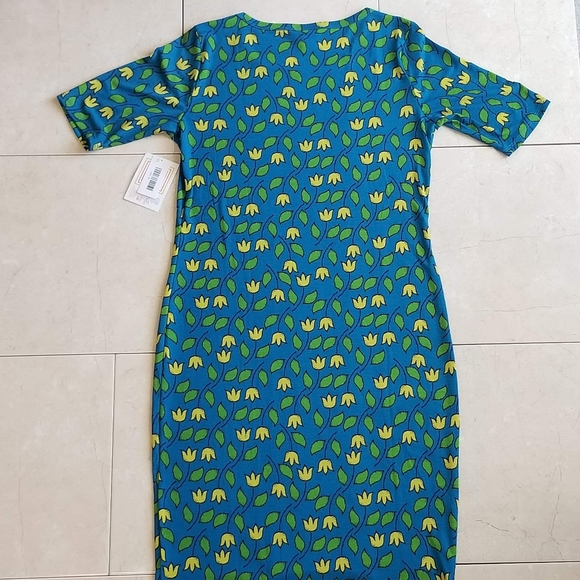 LuLaRoe Floral Tulip Midi Julia Dress - Picture 2 of 5